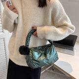 Casual Space Padded Boston Bag Women Shoulder Bags Soft Cotton Crossbody Messeng