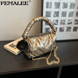 Casual Space Padded Boston Bag Women Shoulder Bags Soft Cotton Crossbody Messeng