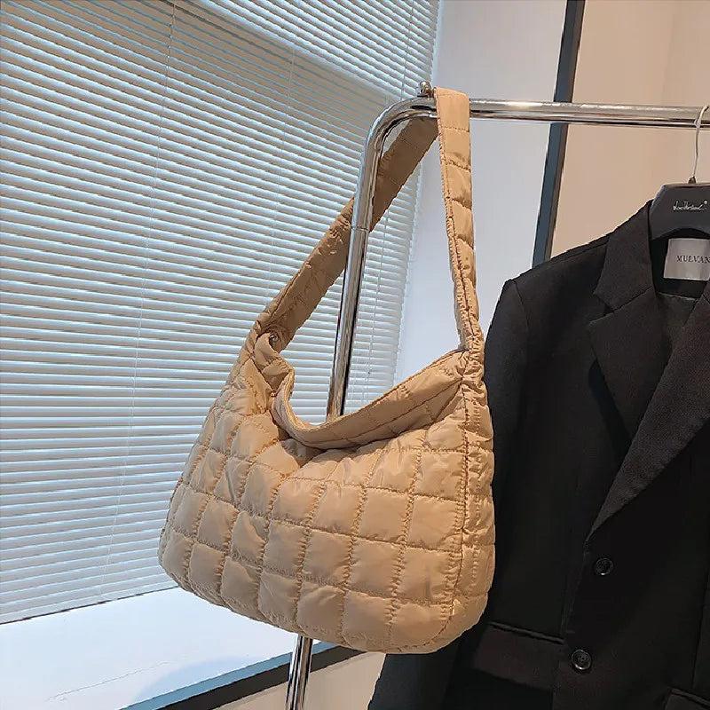 Casual Ladies Tote Shoulder Bag with Embroidery Thread Handbags for Women