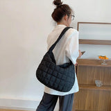 Casual Ladies Tote Shoulder Bag with Embroidery Thread Handbags for Women