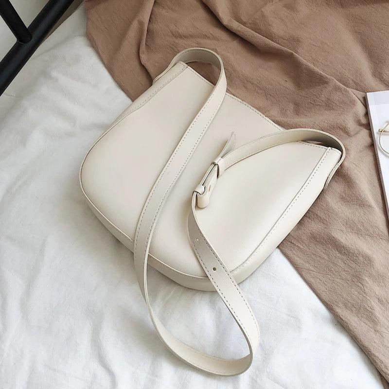 Casual Bucket Bag PU Leather High Women's Handbag Shoulder Messenger Bags