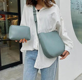 Casual Bucket Bag PU Leather High Women's Handbag Shoulder Messenger Bags
