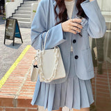 Bright Women Shoulder Crossbody Bag Acrylic Chain Composite Bag Large Handbag