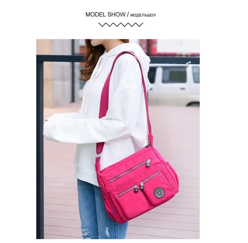 Women Casual Messenger Bags Waterproof Nylon Handbag Female Daily Shoulder Bag