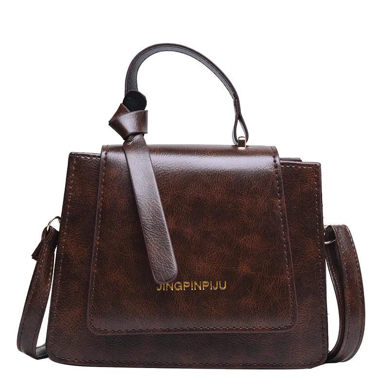 Brown PU Leather Crossbody Bag Women Arrival Casual Shoulder Handbags