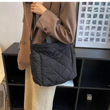 Casual Plaid Women's Tote Bags Handbags Solid Ladies Top Handle Shoulder Bag