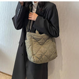 Casual Plaid Women's Tote Bags Handbags Solid Ladies Top Handle Shoulder Bag