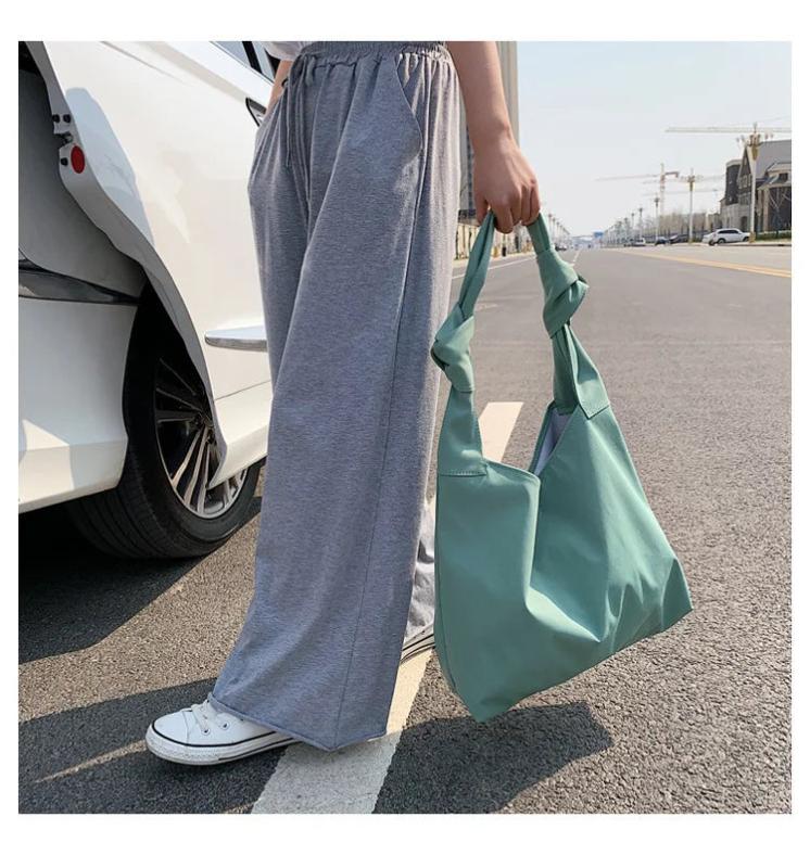 Casual Women Nylon Shoulder Bag Large Capacity Female Tote Handbag Solid Lady