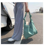 Casual Women Nylon Shoulder Bag Large Capacity Female Tote Handbag Solid Lady