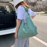 Casual Women Nylon Shoulder Bag Large Capacity Female Tote Handbag Solid Lady