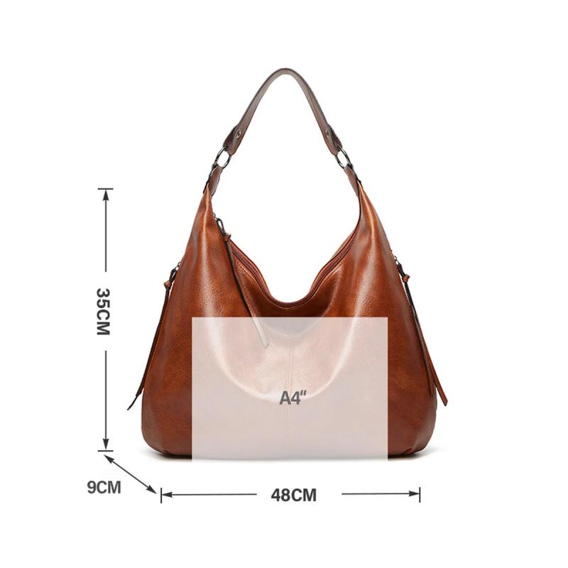 Casual Women's Leather Shoulder Bags Large Capacity Tote