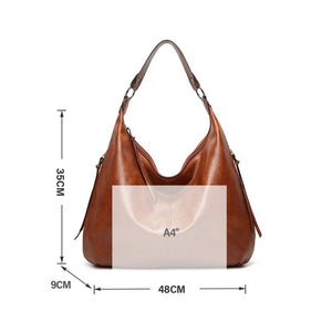 Casual Women's Leather Shoulder Bags Large Capacity Tote