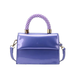 Bright Leather Small Clutch Bag Women's Shoulder Handbag