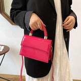Bright Leather Small Clutch Bag Women's Shoulder Handbag