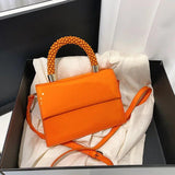 Bright Leather Small Clutch Bag Women's Shoulder Handbag