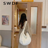 Casual Large Capacity Tote Shoulder Bag Quilted Padded Handbag