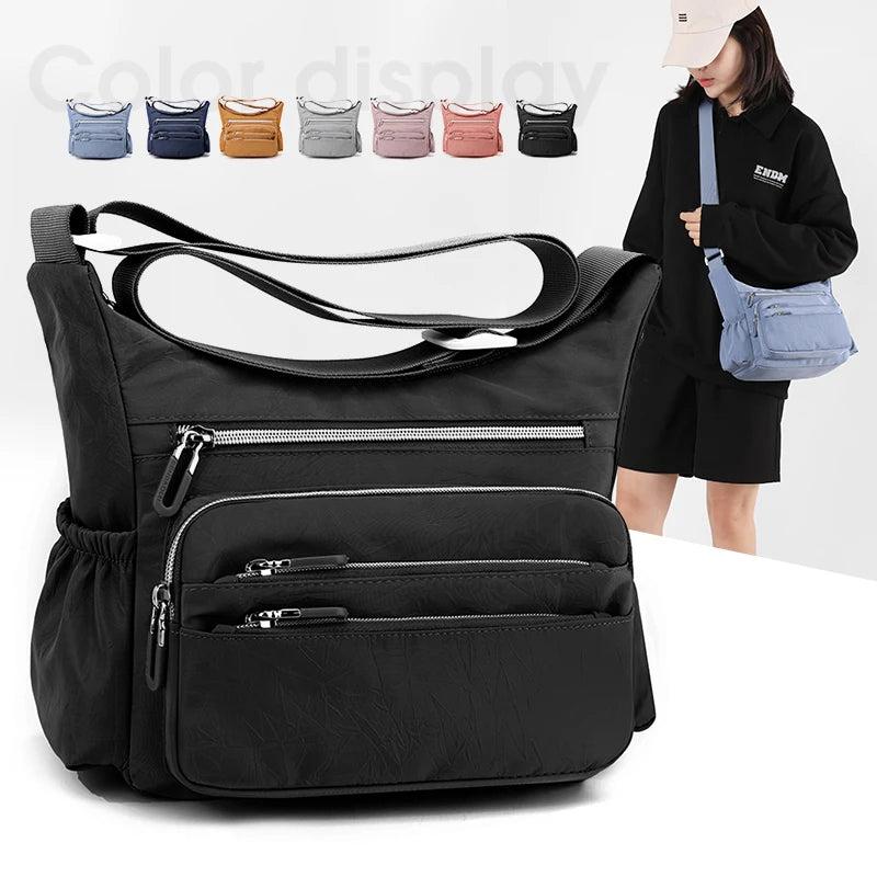 Casual Waterproof Nylon Crossbody Bag for Women