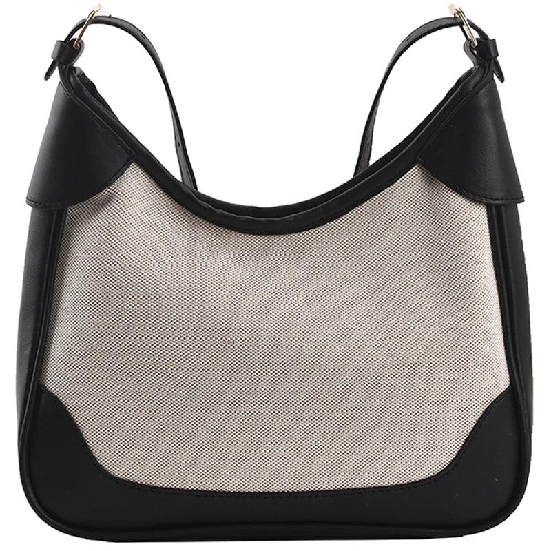 Canvas Shoulder Bag with Large Capacity