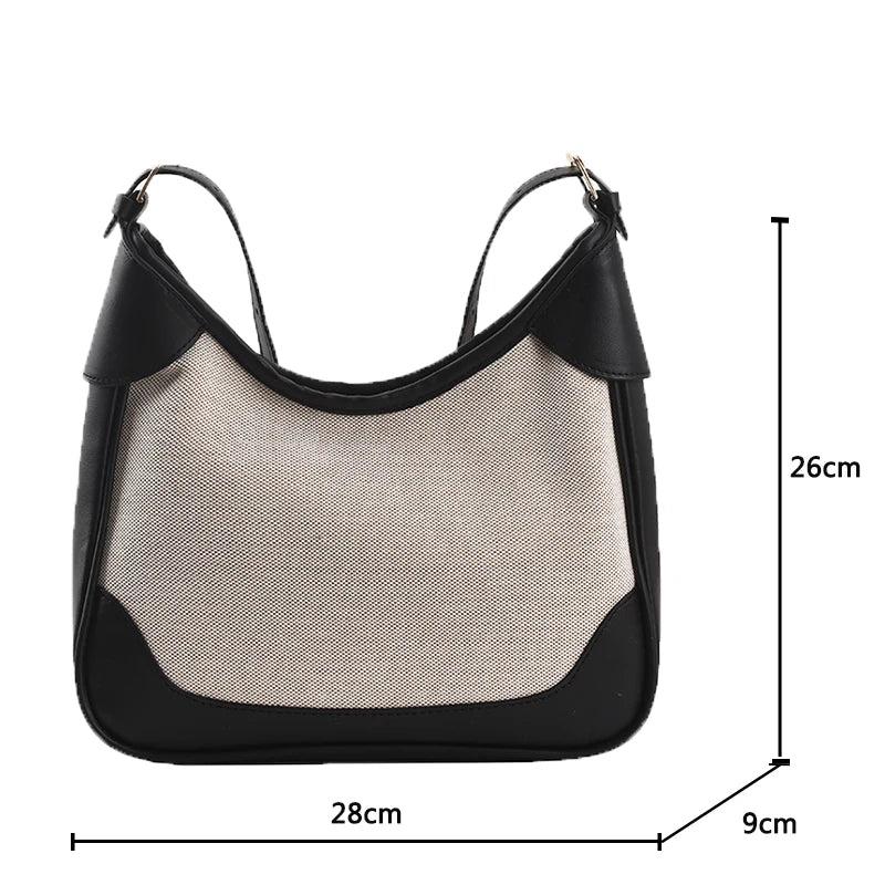 Canvas Shoulder Bag with Large Capacity