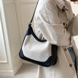 Canvas Shoulder Bag with Large Capacity
