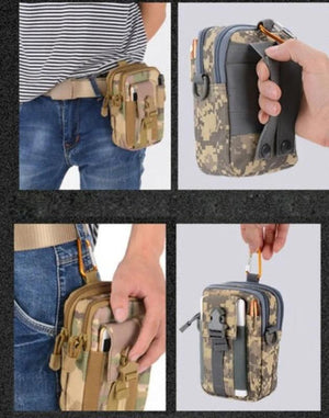 Casual Waterproof Canvas Belt Bag Men Waist Pack Money Belt Purse