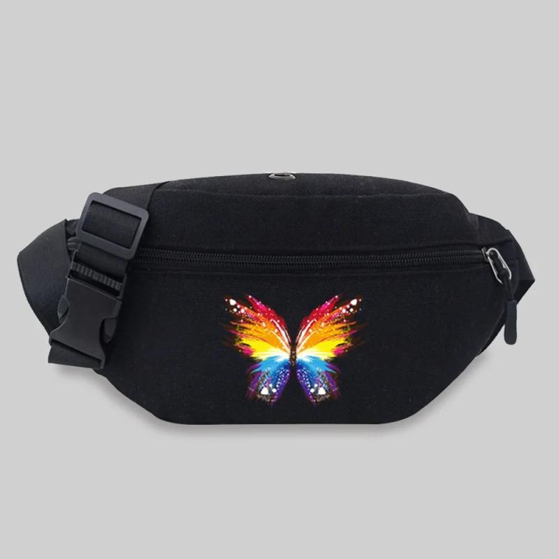 Casual Butterfly Series Waist Bag Chest Bag Messenger Bag