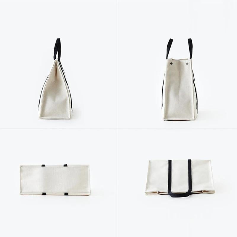 Casual Tote Bag Large Capacity Women Handbag Canvas Shopping Bag
