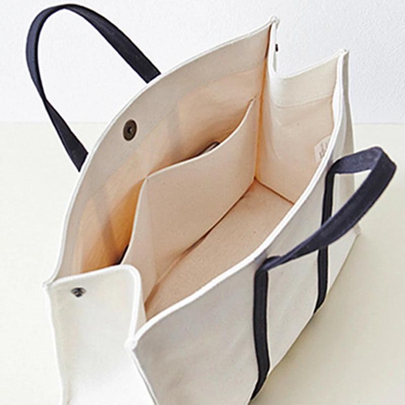 Casual Tote Bag Large Capacity Women Handbag Canvas Shopping Bag