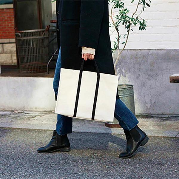 Casual Tote Bag Large Capacity Women Handbag Canvas Shopping Bag