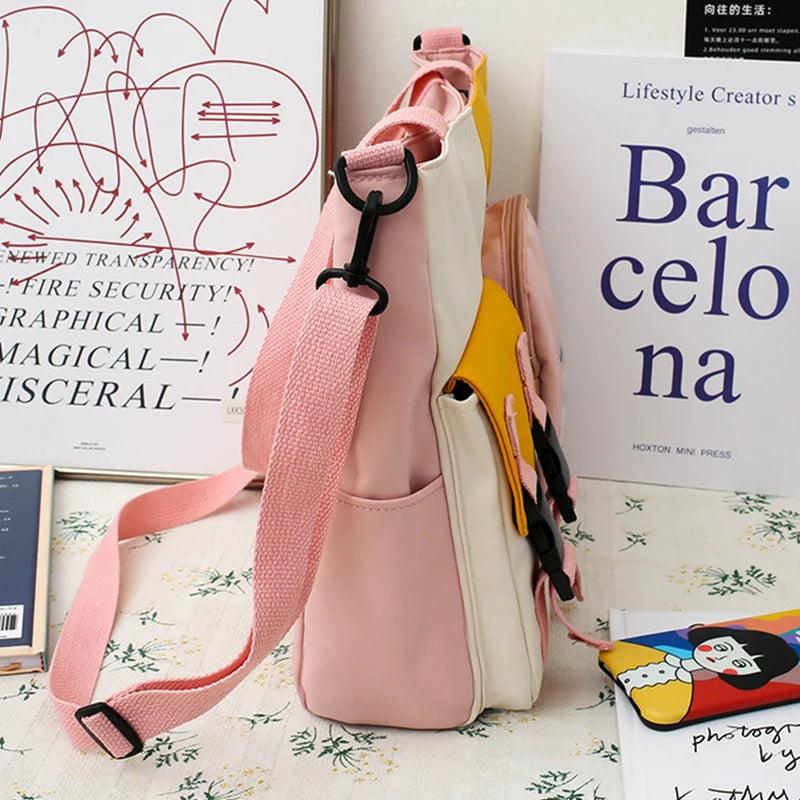 Casual Girl Backpack High Capacity Women Messenger Bag