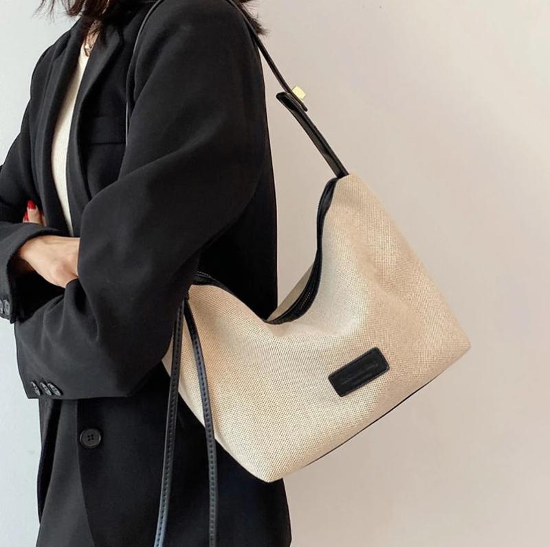 Casual Cotton Underarm Shoulder Bags Large Capacity Handbags for Women