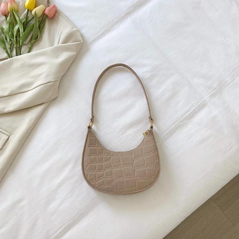 Casual Mini Underarm Women Handbag Leather Tote Bag