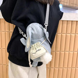 Cartoon Rabbit Messenger Bag Japanese Style Canvas Shoulder Bag
