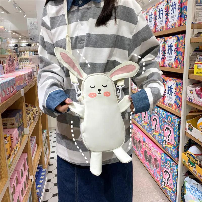Cartoon Rabbit Messenger Bag Japanese Style Canvas Shoulder Bag