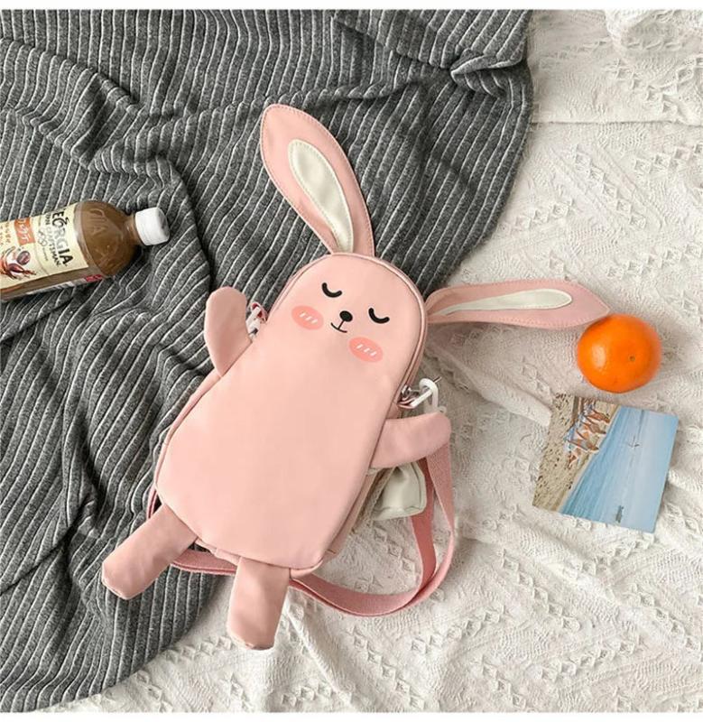 Cartoon Rabbit Messenger Bag Japanese Style Canvas Shoulder Bag