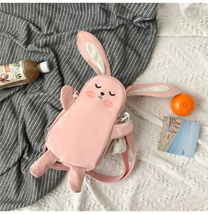 Cartoon Rabbit Messenger Bag Japanese Style Canvas Shoulder Bag