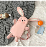 Cartoon Rabbit Messenger Bag Japanese Style Canvas Shoulder Bag