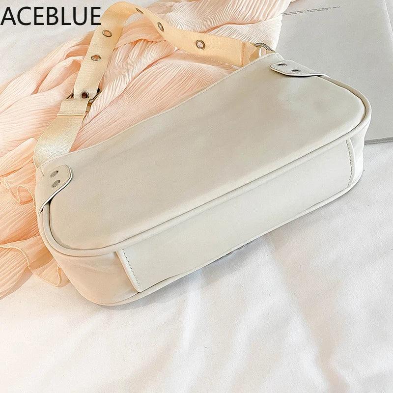 Casual Nylon Shoulder Bag for Women with Chain