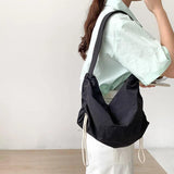 Casual Ruched Hobos Women Shoulder Bags Drawstring Lady Handbags