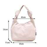 Casual Canvas Shoulder Bag for Women High Capacity Female Shopping Hobo Bags