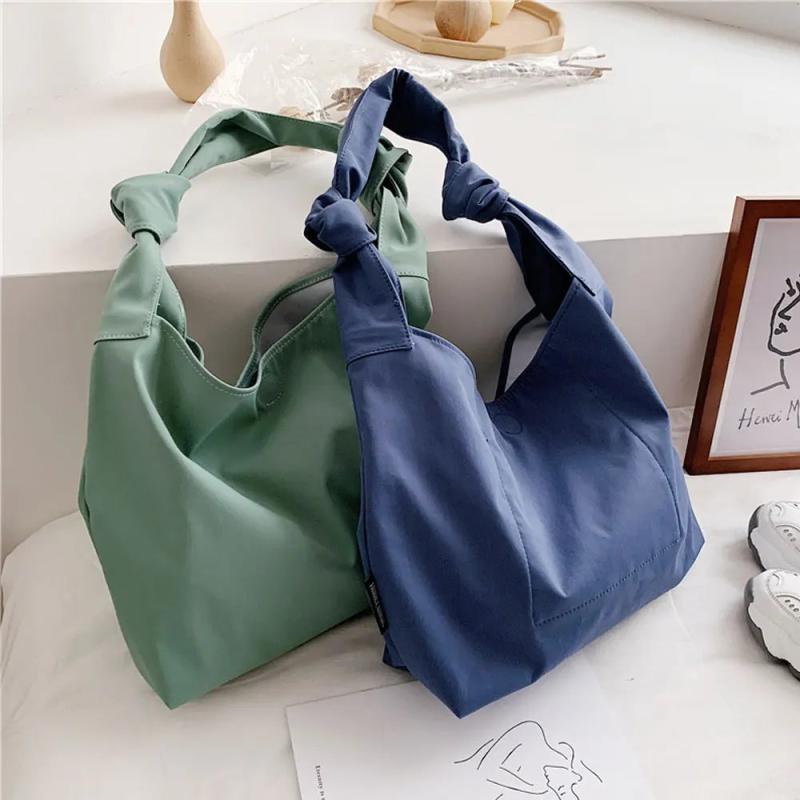 Casual Canvas Shoulder Bag for Women High Capacity Female Shopping Hobo Bags