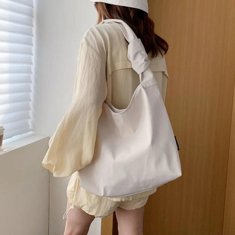 Casual Canvas Shoulder Bag for Women High Capacity Female Shopping Hobo Bags