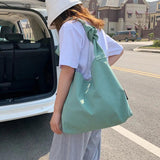Casual Canvas Shoulder Bag for Women High Capacity Female Shopping Hobo Bags