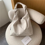 Casual Canvas Shoulder Bag for Women High Capacity Female Shopping Hobo Bags