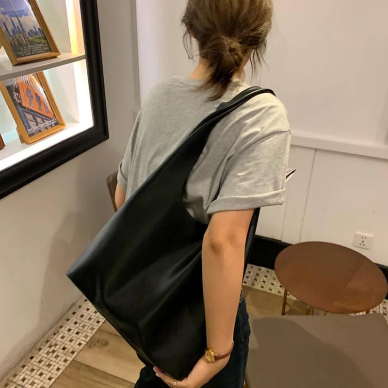 Casual Women Shoulder Bag PU Leather Tote Handbag Soft Lady Purse Bags