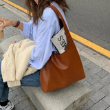 Casual Women Shoulder Bag PU Leather Tote Handbag Soft Lady Purse Bags