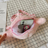 Cartoon Doll Girl Plush Shoulder Crossbody Bag Women Handbag