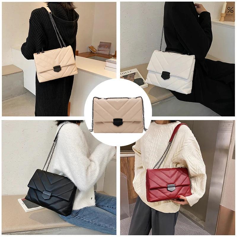 Casual Chain Crossbody Bags For Women Shoulder Bag Ladies Handbags