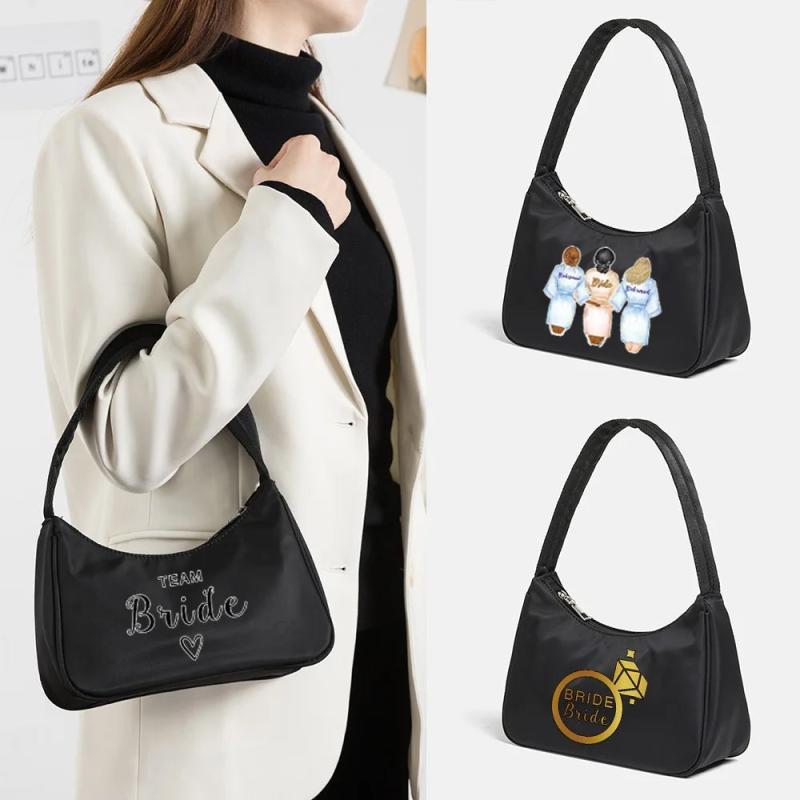 Bride Printing Underarm Shoulder Bag for Women Crossbody Bag