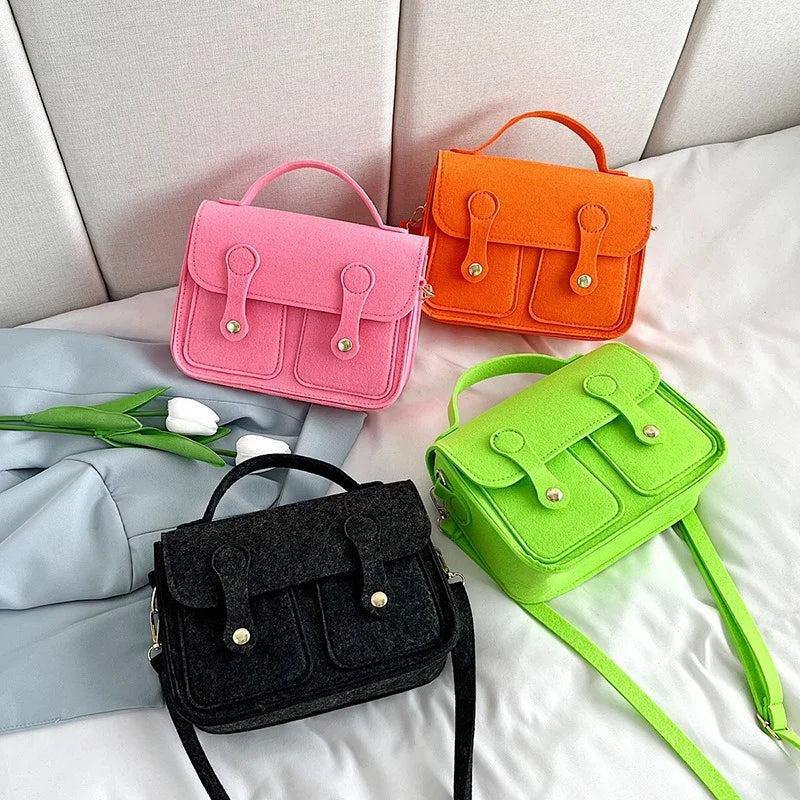 Casual Pink Shoulder Handbag for Girls
